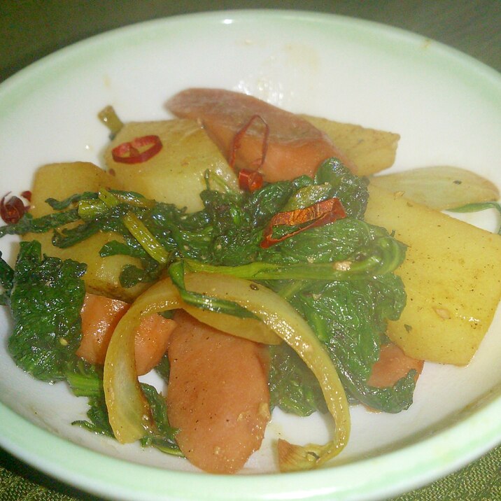 春菊とじゃがいもの野菜炒め レシピ 作り方 By 抹茶みるくん 楽天レシピ 春菊とじゃがいもの野菜炒め レシピ 作り方 By 抹茶みるくん 楽天レシピ